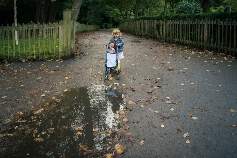 City of London, London, England, United Kingdom — Rainy day at London City