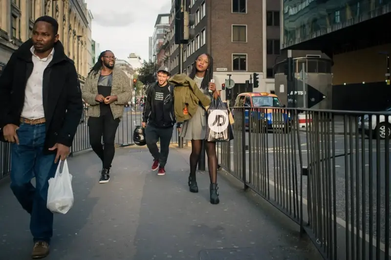 City of London, London, England, United Kingdom — Rainy day at London City